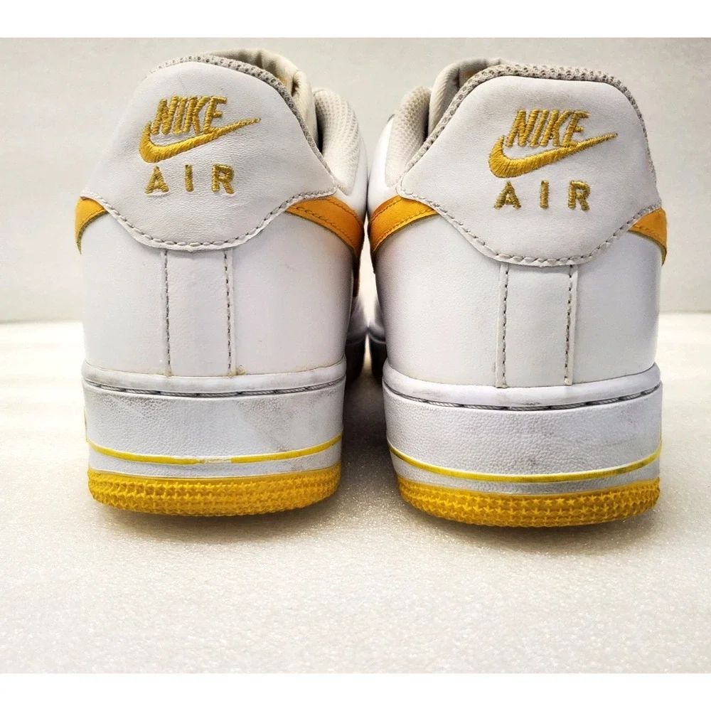 Nike Air Force 1 Low '07 White Varsity Maize Yellow 315122-172 size 8